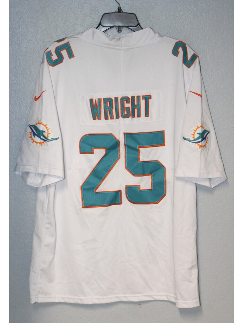Jaylen Wright Miami Dolphins White Jersey Men MEDIUM